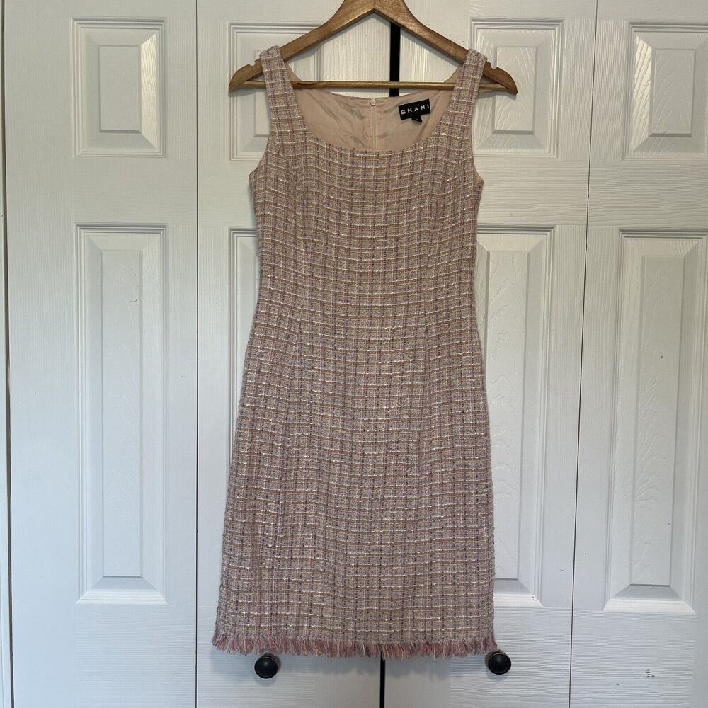 Women’s Shani Pink Tweed Dress Size 2